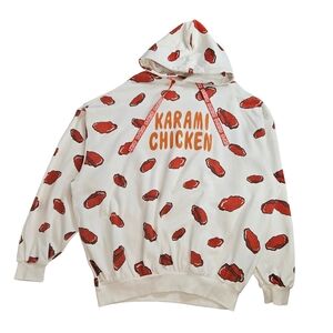 PUNYUS Naomi Watanabe Hoodie Karami Chicken Rare Food Pattern Japan Streetwear L